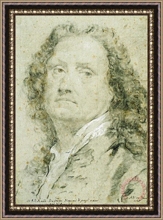 Giovanni Battista Piazzetta Self Portrait, 1735 Framed Painting