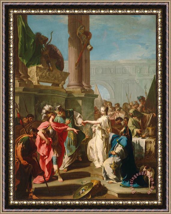 Giovanni Battista Pittoni The Sacrifice of Polyxena Framed Painting