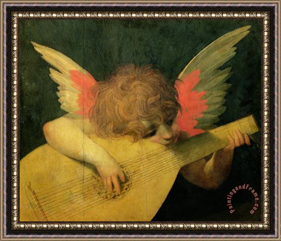 Giovanni Battista Rosso Fiorentino Angel Musician Framed Painting