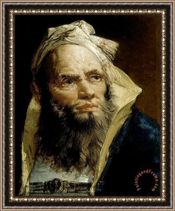 Giovanni Battista Tiepolo Head of an Oriental Framed Print