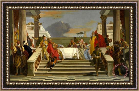 Giovanni Battista Tiepolo The Banquet of Cleopatra And Antony Framed Print