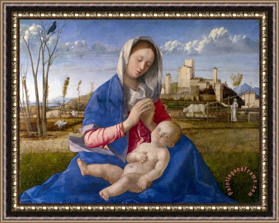 Giovanni Bellini Madonna of The Meadow Framed Painting
