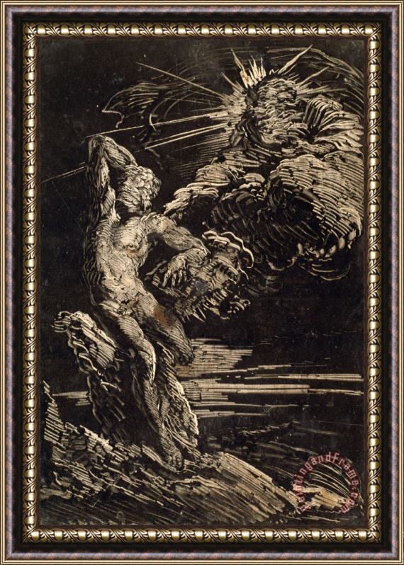Giovanni Benedetto Castiglione  The Creation of Adam Framed Painting