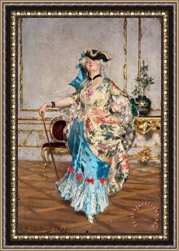 Giovanni Boldini An Elegant Lady Framed Painting