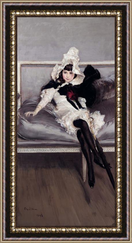 Giovanni Boldini Portrait of Giovinetta Errazuriz Framed Painting