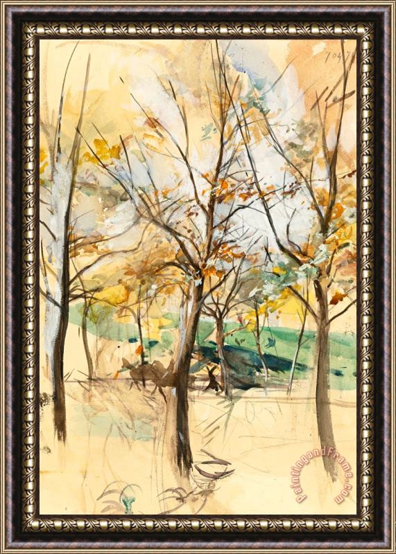 Giovanni Boldini Trees in The Bois De Boulogne Framed Painting