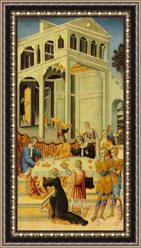Giovanni di Paolo Salome Asking Herod for The Head of Saint John The Baptist Framed Painting