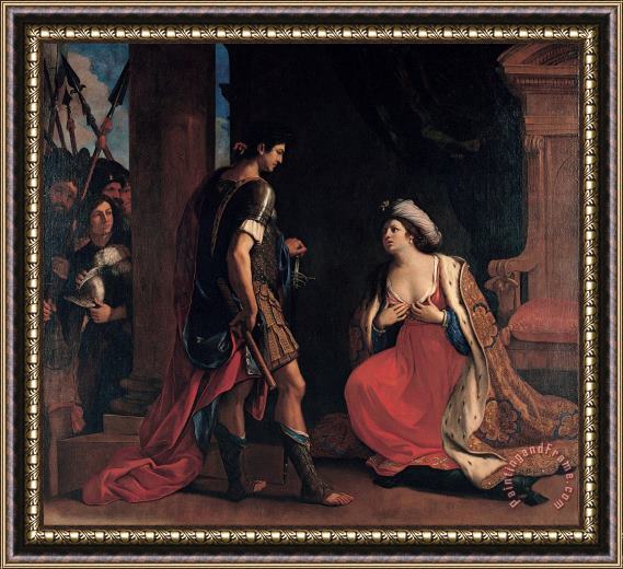 Giovanni F. Barbieri Cleopatra And Octavian Framed Print