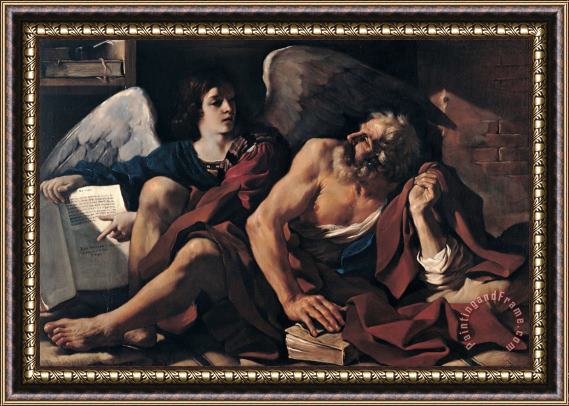 Giovanni F. Barbieri Saint Matthew And The Angel Framed Print