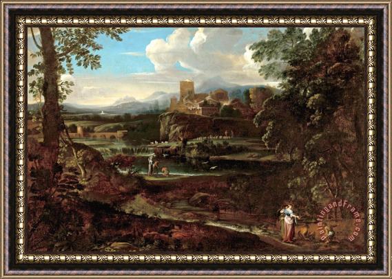 Giovanni F. Grimaldi Classical Landscape Framed Painting