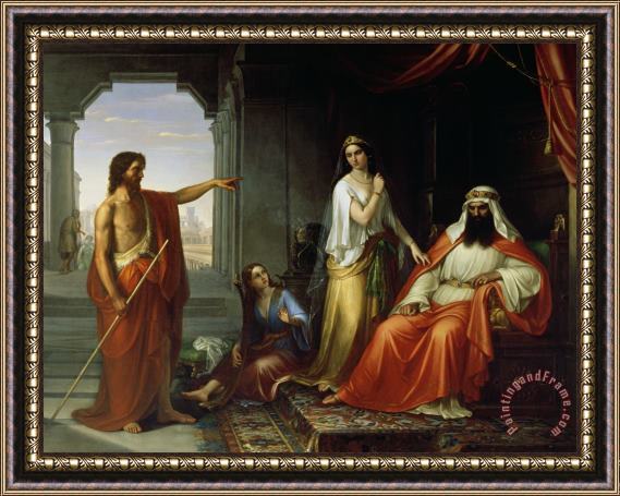 Giovanni Fattori St. John The Baptist Rebuking Herod Framed Painting