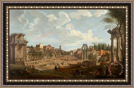 Giovanni Paolo Panini View of Rome Framed Painting