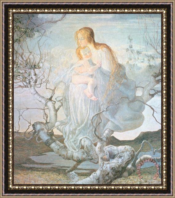 Giovanni Segantini The Angel Of Life Framed Painting
