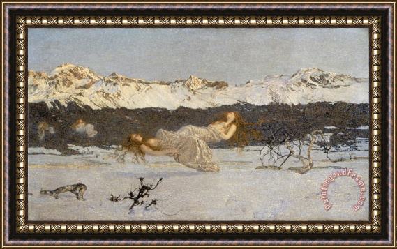 Giovanni Segantini The Punishment of Lust Framed Painting