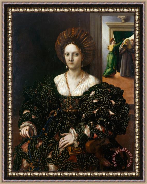 Giulio Romano Margherita Paleologo (1510 66) Framed Painting