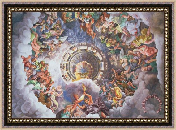 Giulio Romano The Gods of Olympus Framed Print