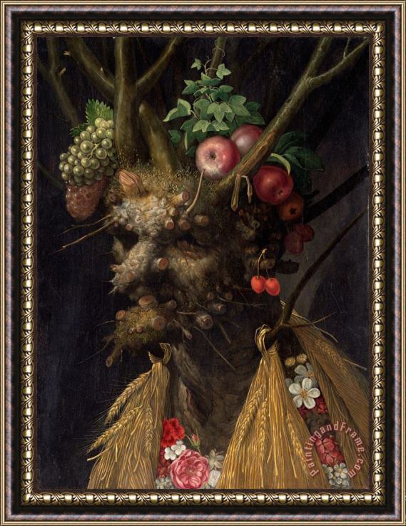 Giuseppe Arcimboldo Four Seasons in One Head Framed Painting