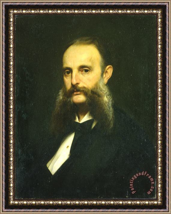 Giuseppe Bertini Portrait of Gian Giacomo Poldi Pezzoli Framed Print