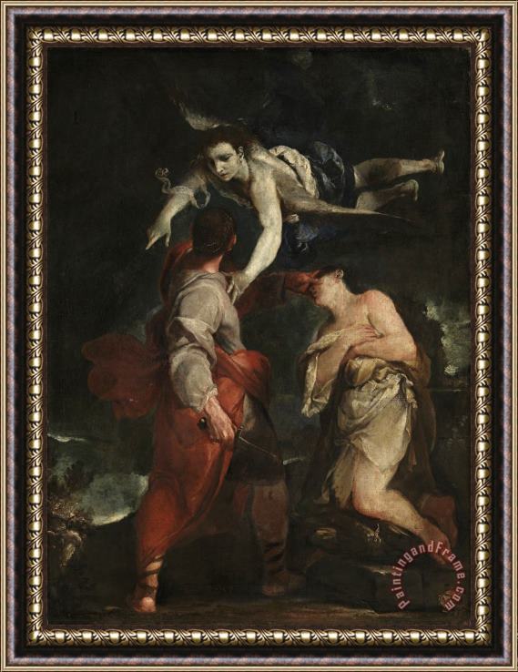 Giuseppe Maria Crespi  The Sacrifice of Abraham Framed Painting