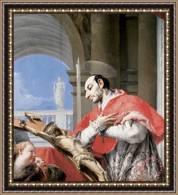 Givoanni Battista Tiepolo Saint Charles Borromeo Framed Painting