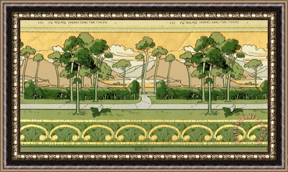 Gledhill Wall Paper Co. Frieze Framed Painting