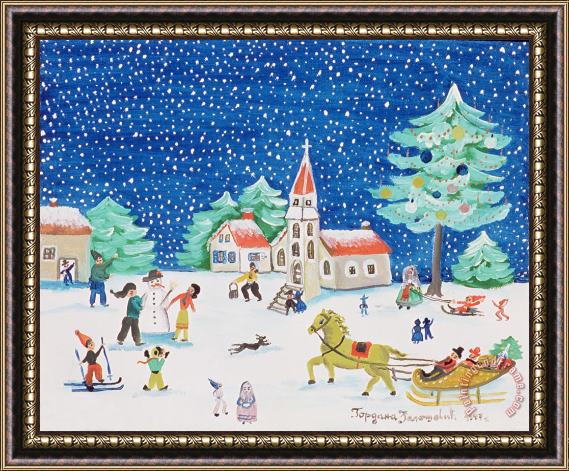 Gordana Delosevic Christmas Joy Framed Painting