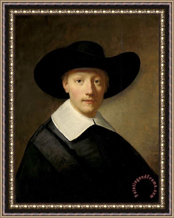 Govaert Flinck Portrait of a Man, Known As Gozen Centen Framed Painting