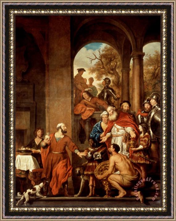 Govaert Flinck The Incorruptible Consul Marcus Curius Dentatus Framed Print