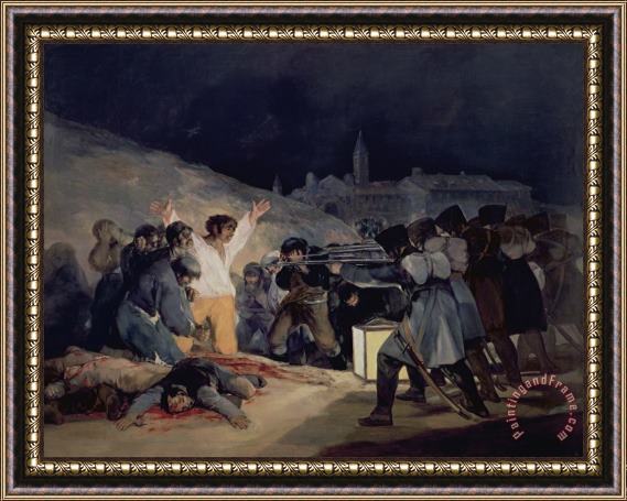 Goya Execution of the Defenders of Madrid Framed Painting