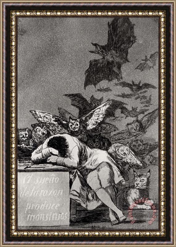 Goya The Sleep of Reason Produces Monsters Framed Painting