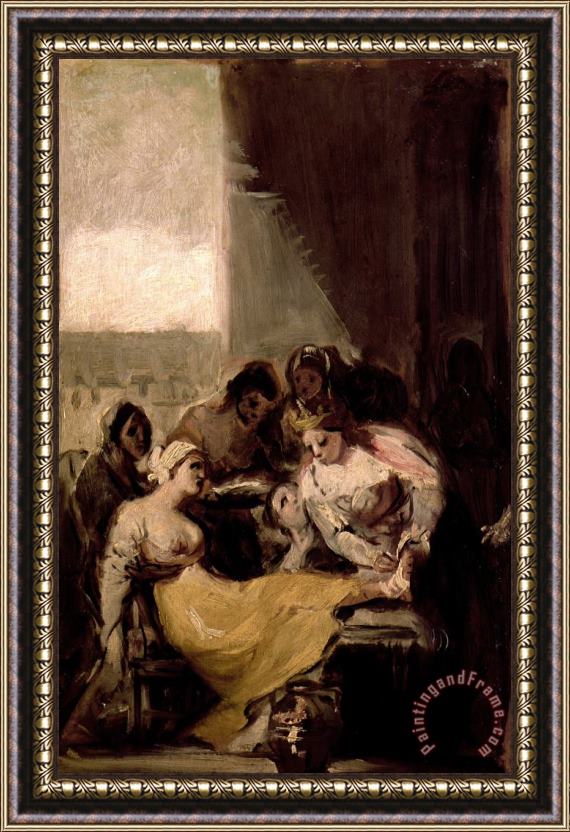 Goya Y Lucientes, Francisco Saint Isabel of Portugal Healing The Wounds of a Sick Woman Framed Print