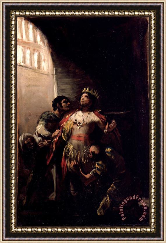 Goya Y Lucientes, Francisco St Hermenegild in Prision Framed Painting