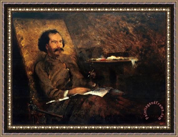 Graciano Mendilaharzu Retrato De Gervasio Mendez Framed Painting