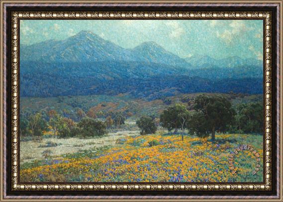 Granville Seymour Redmond California Poppy Field Framed Print