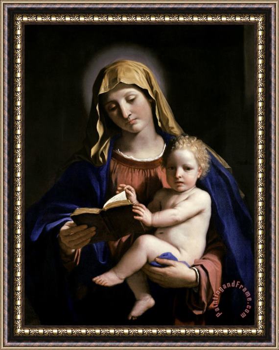 Guercino Madonna And Child Framed Painting