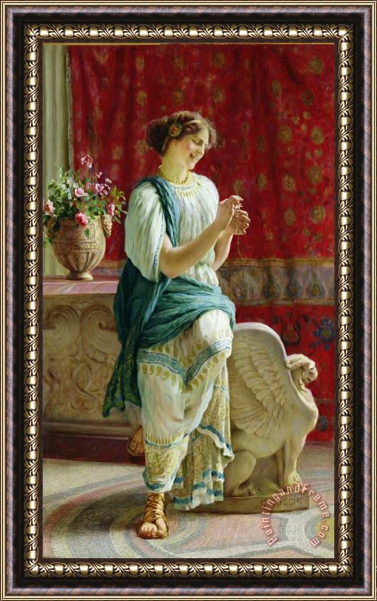 Guglielmo Zocchi Roman Girl Framed Painting