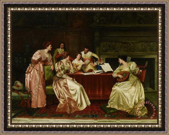 Guglielmo Zoochi A Musical Evening Framed Painting