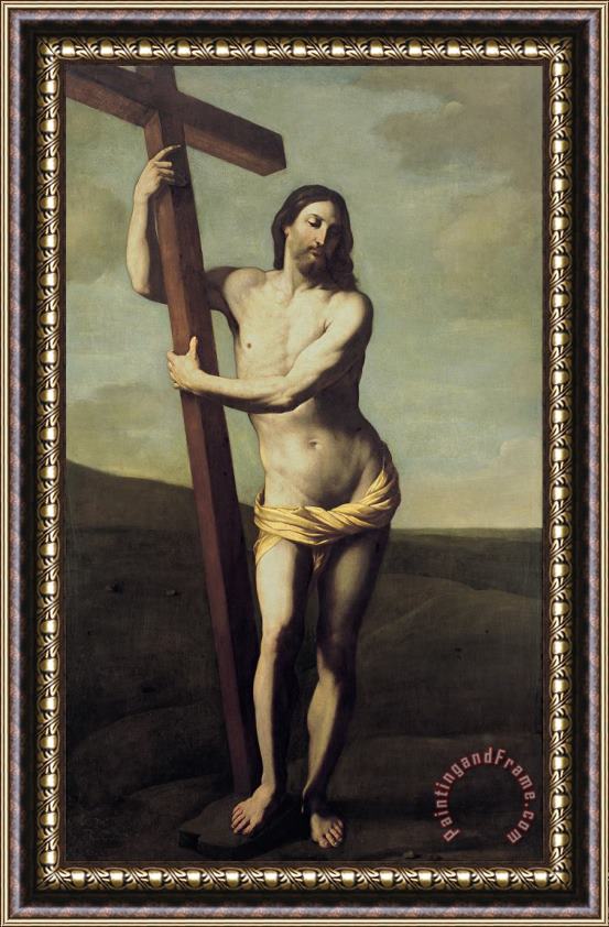 Guido Reni Cristo Resucitado Abrazado a La Cruz Framed Print