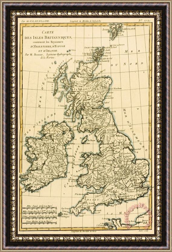 Guillaume Raynal The British Isles Framed Print