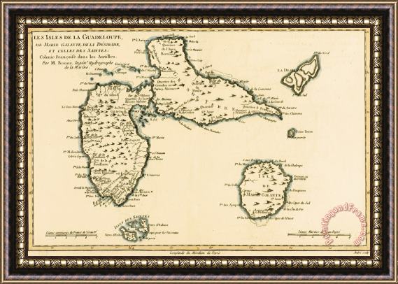 Guillaume Raynal The Islands of Guadeloupe Framed Painting