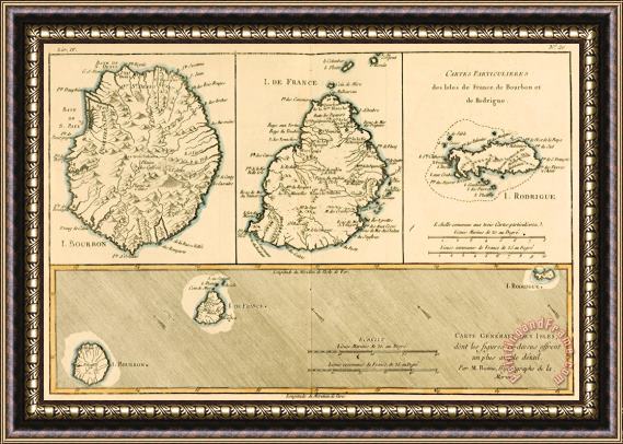 Guillaume Raynal The Islands of Rodriguez Isle de France and Bourbon Framed Print