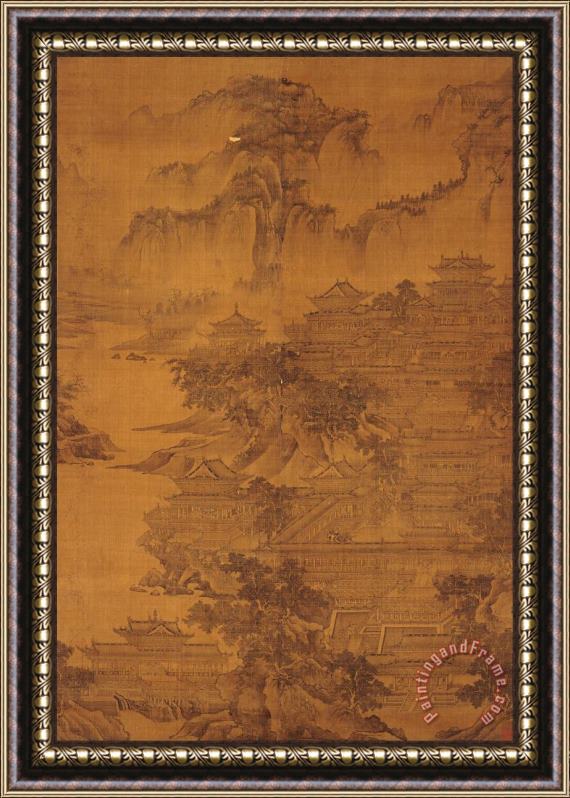 Guo Zhongshu Summer Palace of Emperor Ming Huang Framed Print