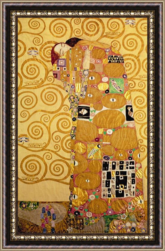 Gustav Klimt Fulfilment Stoclet Frieze Framed Print