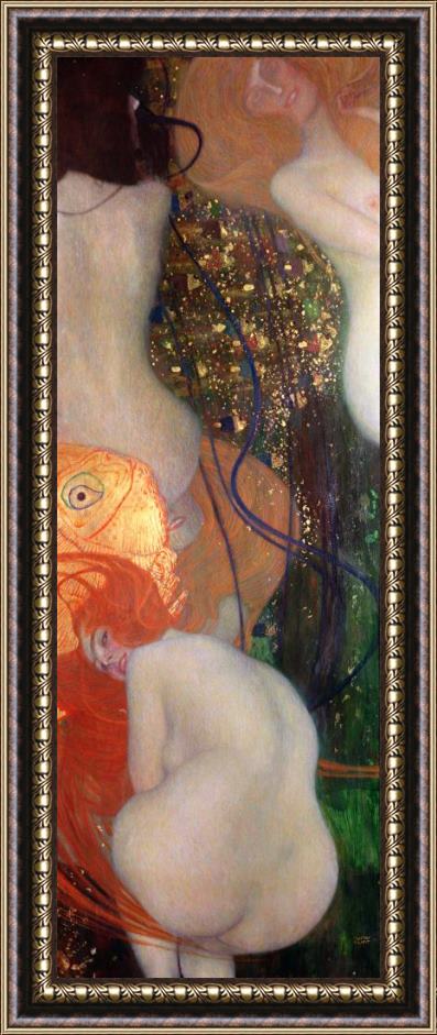 Gustav Klimt Goldfish Framed Painting