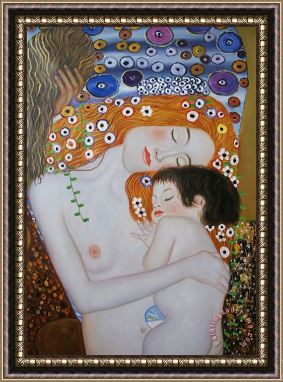 Gustav Klimt Mother And Child Ii Framed Print