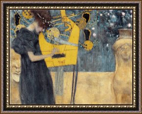 The Music Room Framed Prints - Music by Gustav Klimt