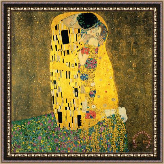 Gustav Klimt The Kiss Iv Framed Print