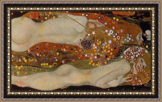 Gustav Klimt Water Serpents II Framed Print