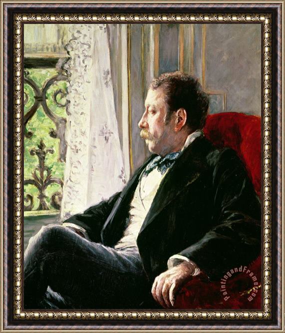 Gustave Caillebotte Portrait Of A Man Framed Painting