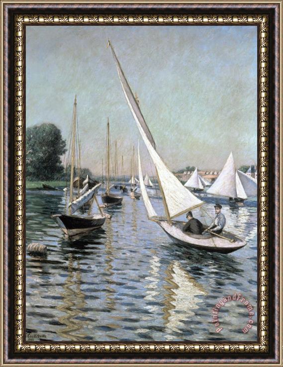 Gustave Caillebotte Regatta At Argenteuil Framed Painting